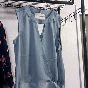 Express Sky Blue Sleeveless Top